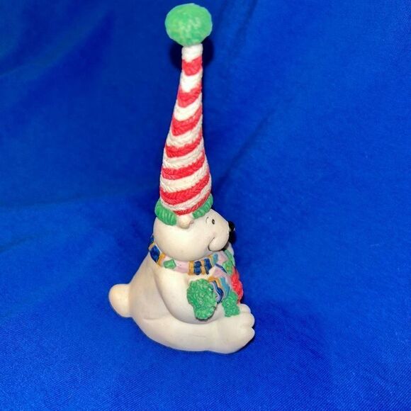 Vintage 1995 Roman Inc Winter Bear Tall Hat Figurine - Picture 2 of 7